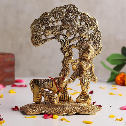 Radha Krishna Idol & Figurine for Home | God Idol for Pooja Room | Radha Krishna Murti & Gift Article (L12 x W8 x H15 cm)