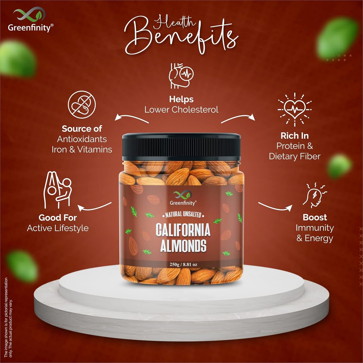 GreenFinity Dry Fruits Combo Pack- Green Raisins, Almonds, Roasted Pistachios, Cashews | Nutritious Healthy Snacks Ideal for Gifting, Festive Hampers, Family and Friends Treats (250g Each-Pack of 4)