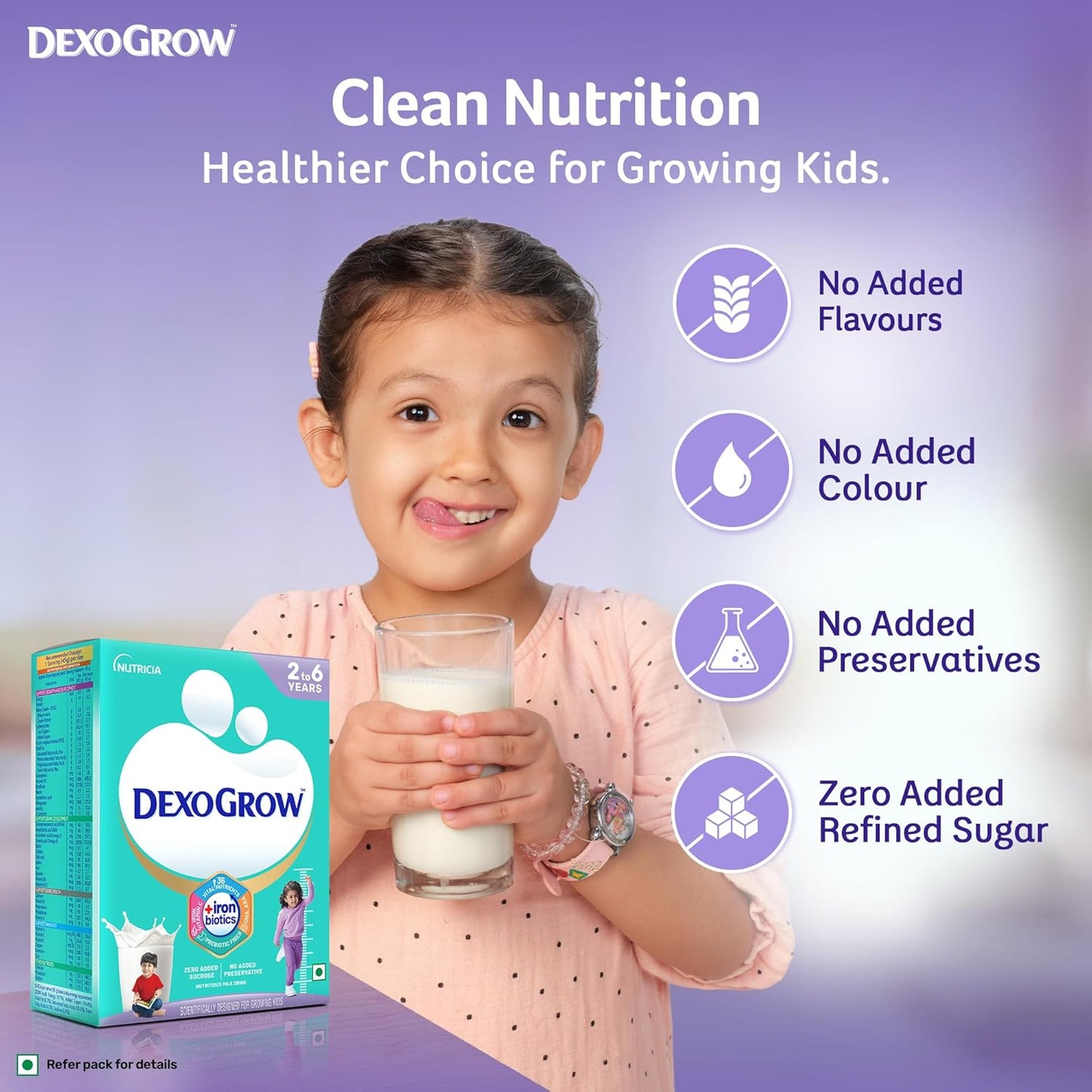 Nutritious Milk Drink for 2-6 year Old Kids with IRON BIOTICS, Zero Added Sucrose - 400g BIB