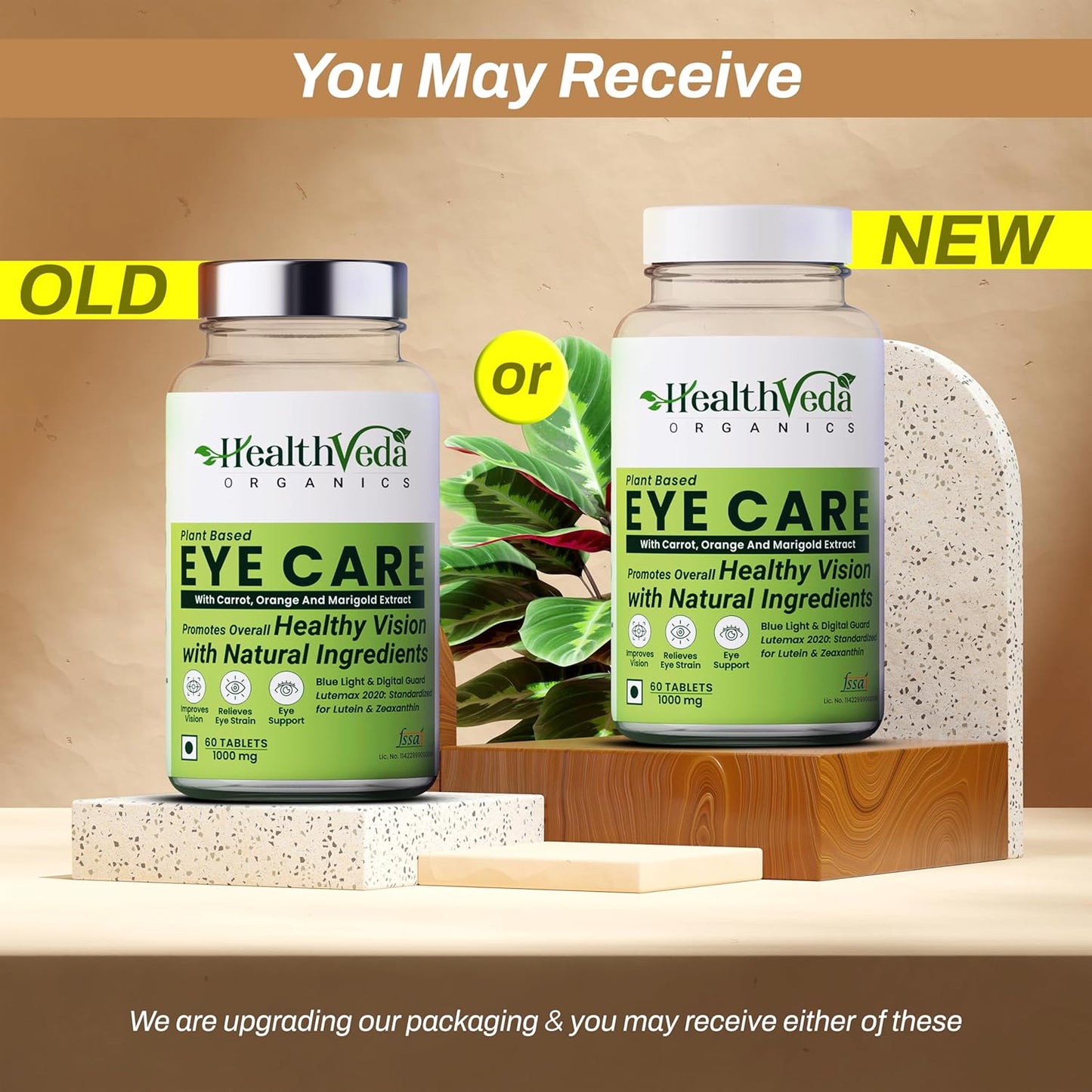 Zephivo HEALTH VEDA ORGANICS PRIVATE LIMITED Plant Based Eye Care with Lutemax 2020 I 60 Veg Tablets I Protects from Blue Light & Improves Vision I For both for Men & Women