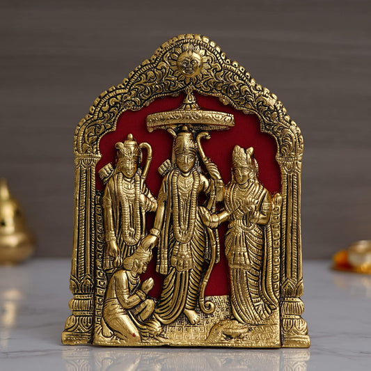 Metal Lord Ram Ji/Ram Darbar Idol Statue Murti for Home and Office Decor (Lord Ram) Ramdarbar Showpiece (9" Inches)