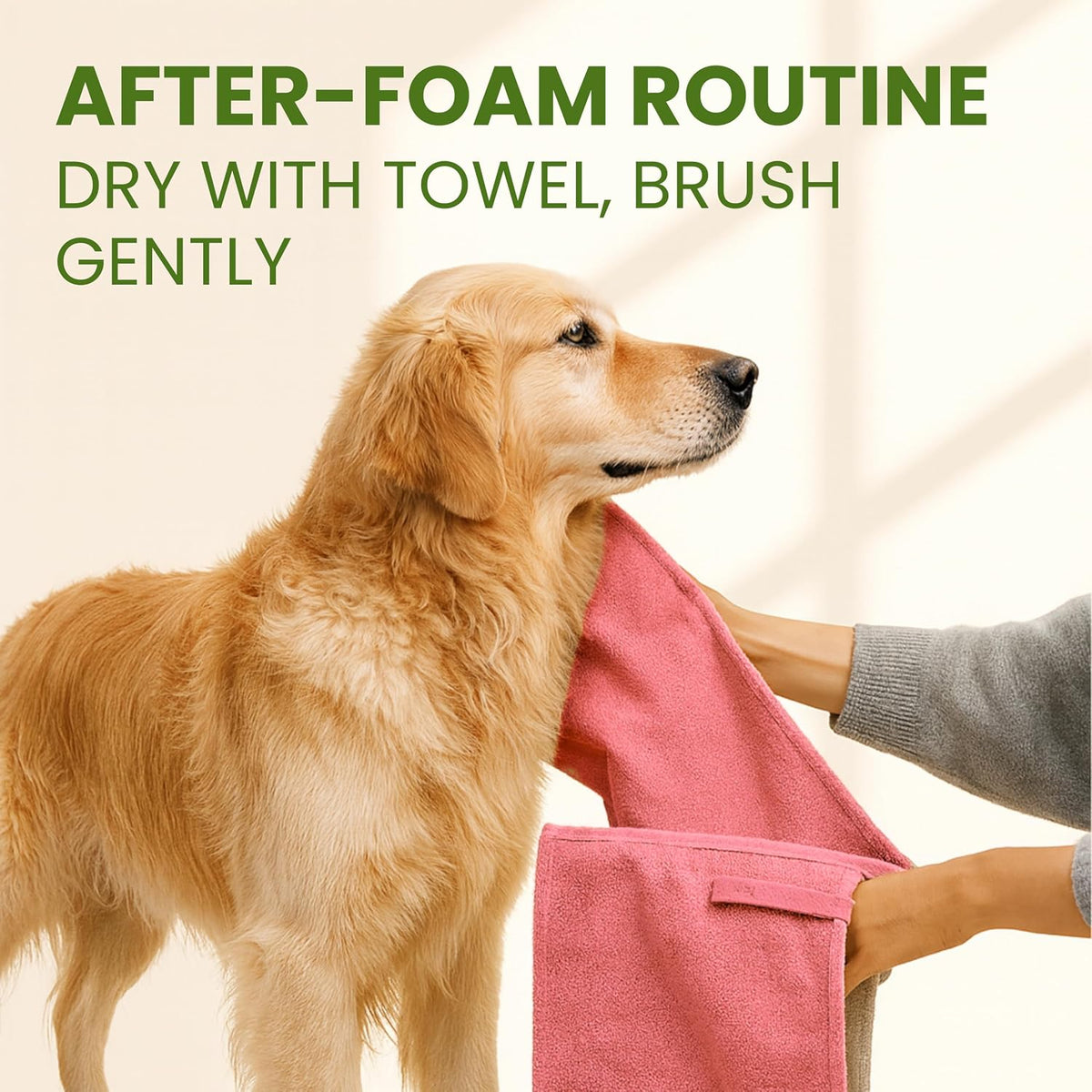 Petroyale Dry Bath Foam Shampoo for Dogs - Gentle and Natural Cleansing-Tick, Flea & Itch Relief - Waterless Foam Shampoo for Dog- with Lemongrass and Aloe Vera - for All Breeds | 150ml (Pack of 1)