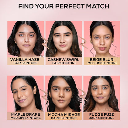 RENEE Bollywood Filter Blurring Compact - Mocha Mirage | Pore Minimising, Matte Finish, Full Coverage, Rich Pay-off | Blurs Pores & Blemishes | 9g