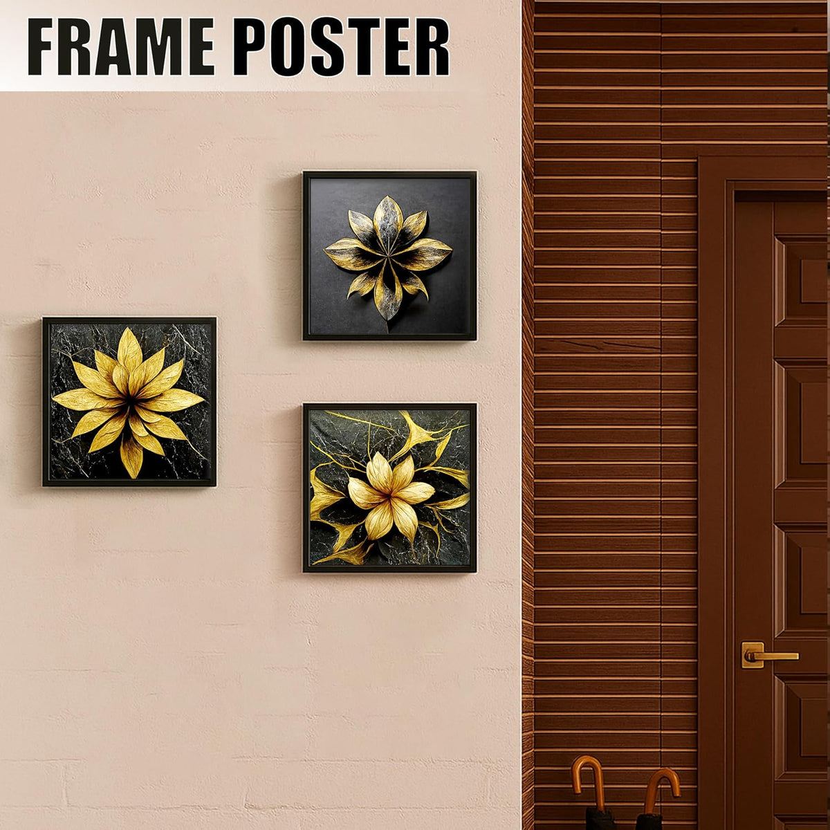 Framed Art Painting For Home, Living Room, Hall | Traditional Paintings With Frame For Home Decor (Floral D1)