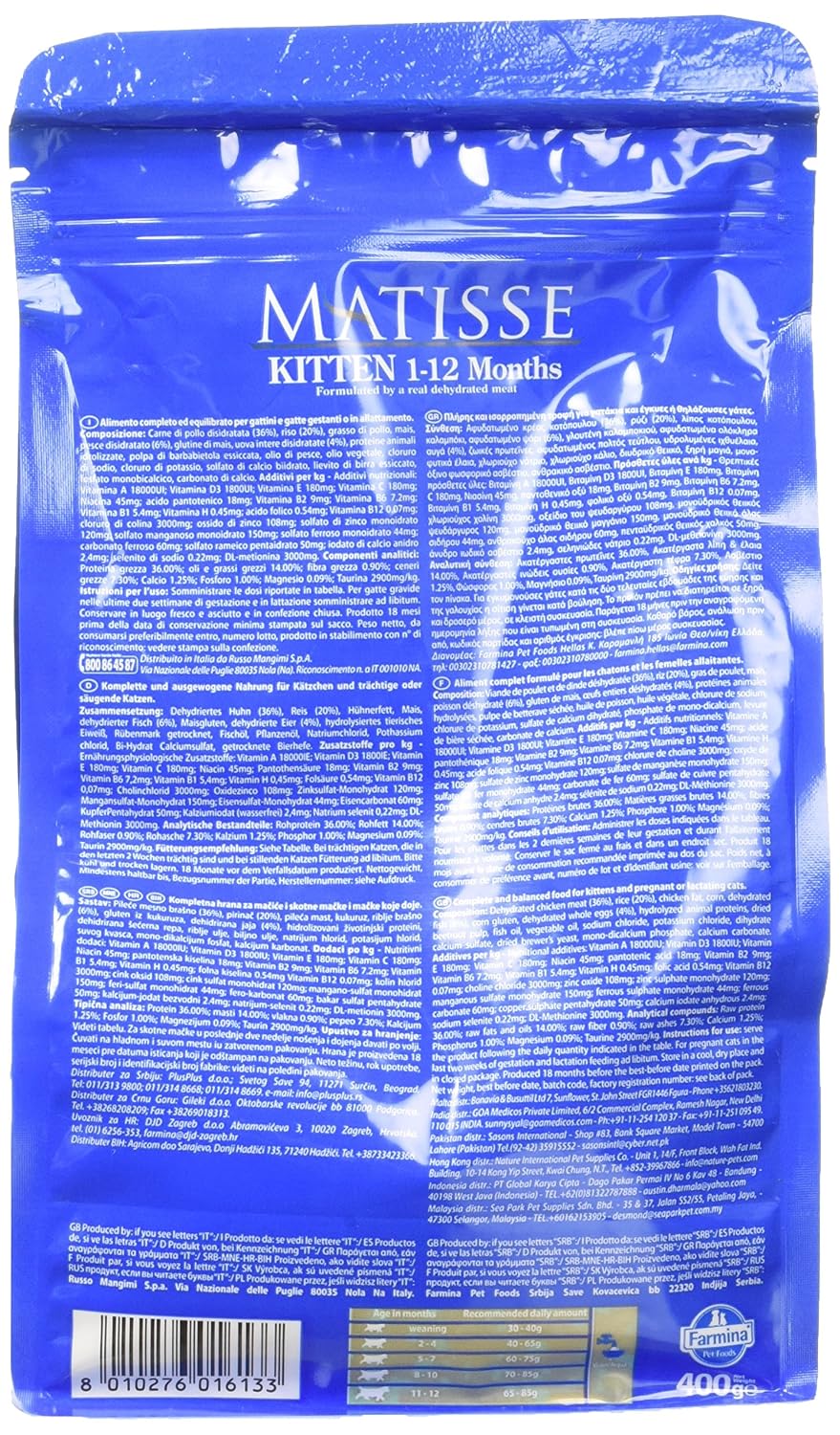 Matisse Farmina Kitten Dry Cat Food, 400 G