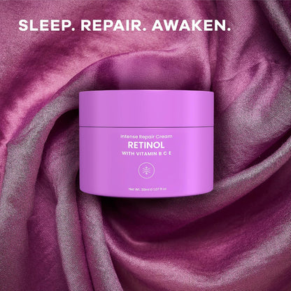 Earth Rhythm Retinol Night Cream – Vitamin B, C & E. Reduces Wrinkles, Intense Repair, Anti Ageing. No Phthalates
