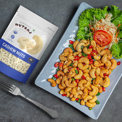 Nutraj Whole W320 Cashew Nuts 200g Pouch | Kaju | Dry Fruits and Nuts | Grocery Items