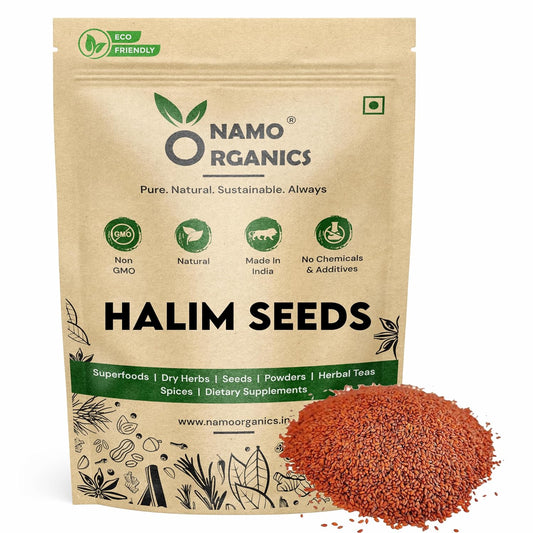Namo Organics - Halim Seeds 800g - Aliv Seeds | Rich in Fibre and Omega -3 | Haleem Seeds | Halim Seeds for Eating | Immunity Booster Superfood