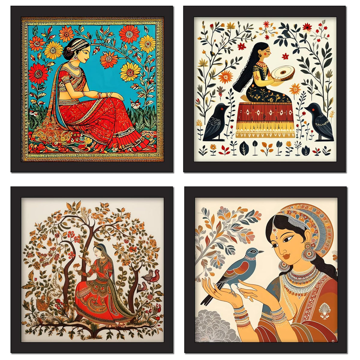 Framed Art Painting For Home, Living Room, Hall | Traditional Paintings With Frame For Home Decor (Rajasthani D2)