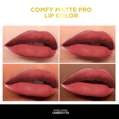 FACESCANADA Comfy Matte Pro Liquid Lipstick - Umber Fix 10, 5.5 ml | 10HR Longstay | Intense Color | Macadamia Oil & Olive Butter Infused | Lightweight Super Smooth | No Dryness | No Alcohol