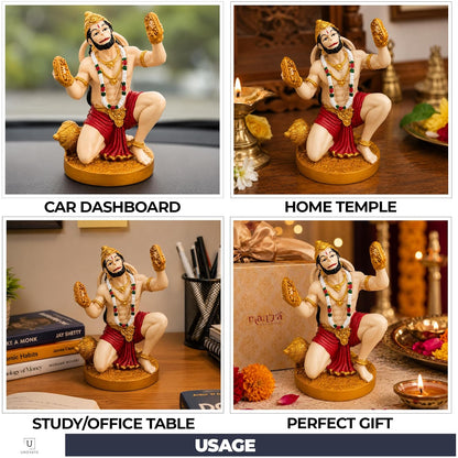 UNOVATE Hanuman Idol for Car Dashboard | Hanuman Murti | Bhajan Roop