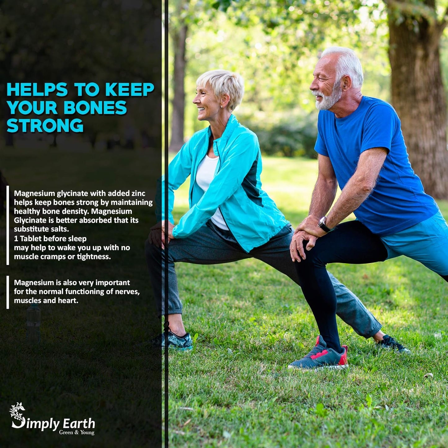 Simply Earth Nutrition Combo: 120 Magnesium Complex Tablets + 120 Multivitamin Tablets - Complete Blend of Vitamins, Minerals & Probiotics for Bone & Heart Health