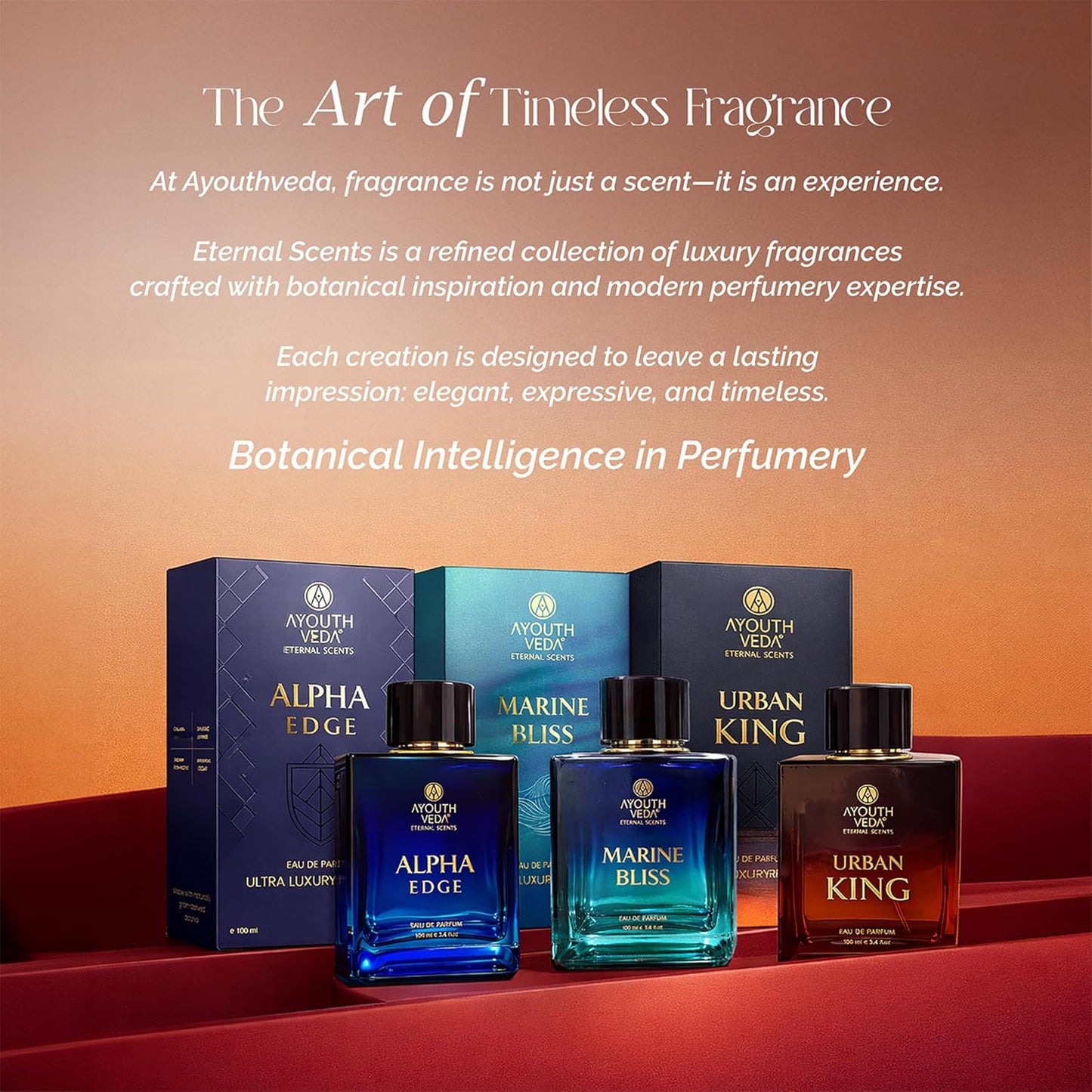 Ayouthveda Marine Bliss Eau De Parfum | Long-Lasting Fresh Aquatic Luxury Perfume for Men | Grapefruit, Marine Accord, Aquatic Notes & Ambery Lavender | Refreshing Daily Wear Fragrance | 100ml