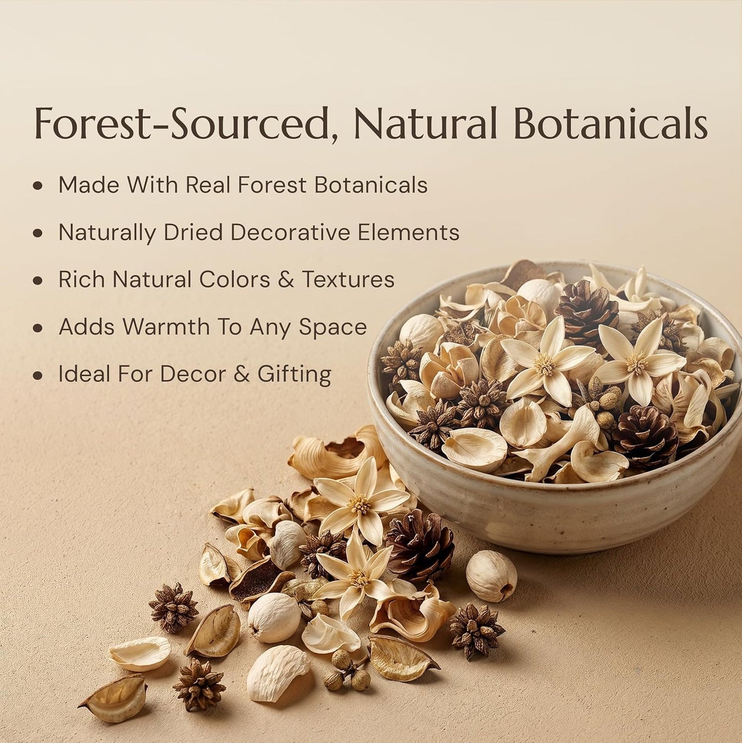 Soul & Scents Vanilla Potpourri | Dried Flowers | Fine-Living | Natural Decoration | Mood Enhancer | Perfect for Home Decor, Gifts, and Aromatherapy | Made in India | 140gm