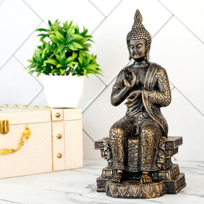 New Buddha Statue showpiece Idol Home Decor Items for Living Room and Gifts-A_GOL-DB10