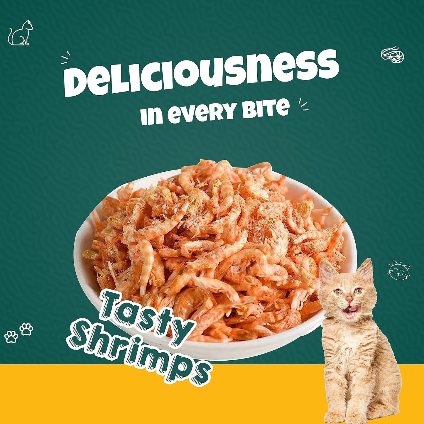 Goofy Tails Freeze Dried Shrimp Cat Treats 30g, Single Ingredient Shrimp Cat Treat, Gluten and Grain Free Treats for Cats, Protein and Omega 3, Antioxidant Rich, Easy to Digest Kitten Treat