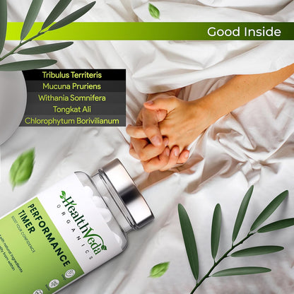 Zephivo HEALTH VEDA ORGANICS PRIVATE LIMITED Timer For Men | Enhances Immunity, Improves Energy Levels & Boosts Strength | 60 Veg Capsules