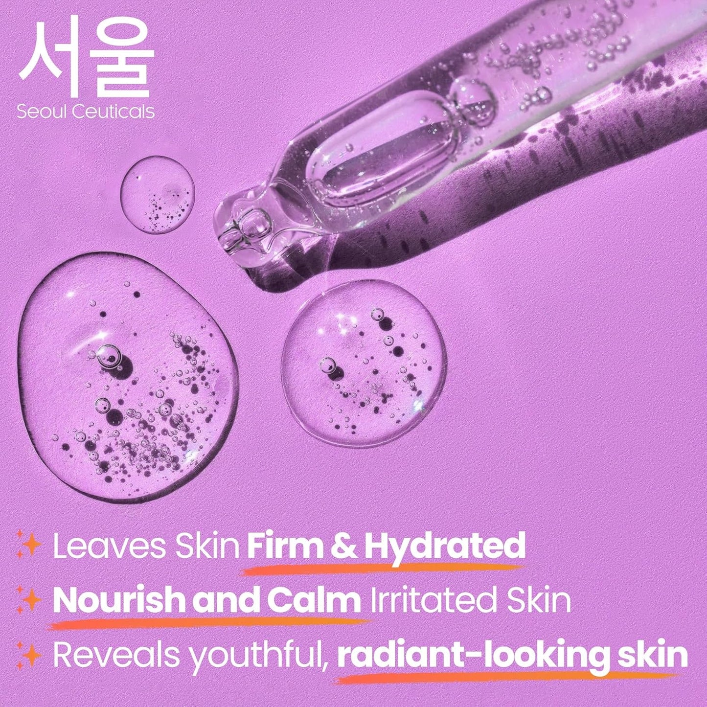 SeoulCeuticals Organic Polyglutamic Acid Korean Serum - 30ml Anti Aging Serum with Hyaluronic Acid + Centella Asiatica - K Beauty Skincare for Healthy Glowing Skin