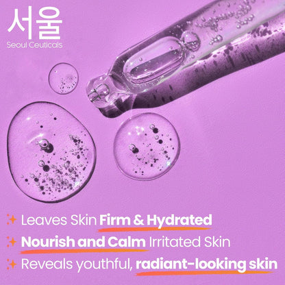 SeoulCeuticals Organic Polyglutamic Acid Korean Serum - 30ml Anti Aging Serum with Hyaluronic Acid + Centella Asiatica - K Beauty Skincare for Healthy Glowing Skin