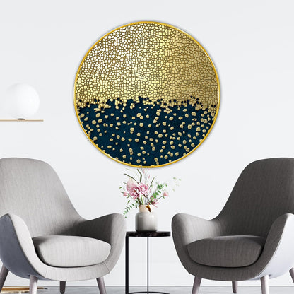 Abstract modern art Premium Sparkle lamination Golden Slim Frame 50.8 cm x 50.8 cm Large Size, For Home/Office/Hotel painting GRL113