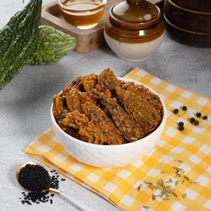 Pahadi Tales Karela Pickle 200g | Bitter Gourd Achar in Pure Mustard Oil | Sundried Homemade Pahadi Achaar | Karele ka Achar | Traditional Pahadi Recipe | Made in Jammu & Kashmir