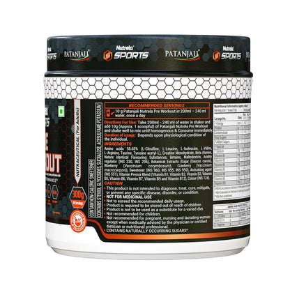 Nutrela Pre Workout Supplement 300 Grams
