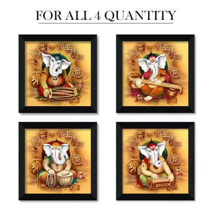 Ganesha modern art premium wall painting for home decoration 9.5 inch x 9.5 inch MOQ-SD1A
