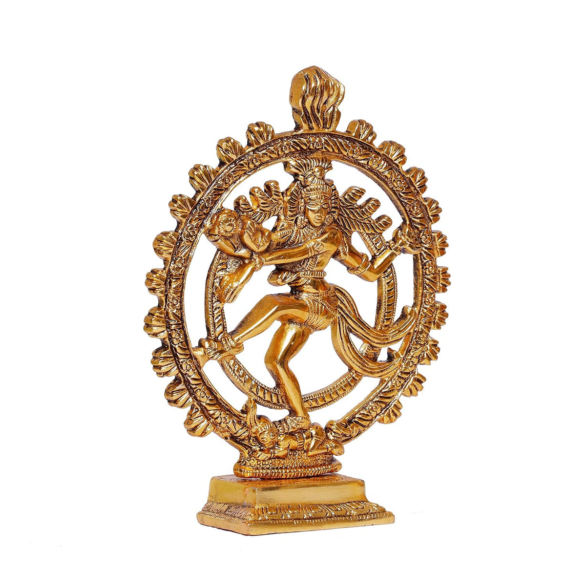 Metal Shiva Idol Natraj Statue for Home Decor,Gold Plated Dancing Shiva Natraja/Natrajan (Mahakal Murti) Showpiece Figurine Murti Deccoration & Gifts Article...