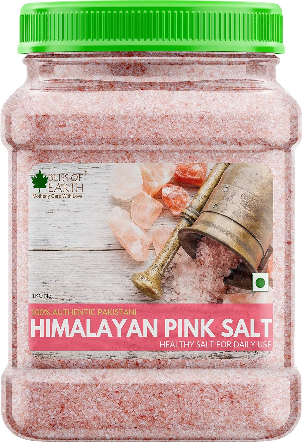 Bliss of Earth 1KG Pure Himalayan Pink Salt Non Iodised Rock Salt For weight management & Healthy Cooking, Natural Substitute of Iodised White Salt