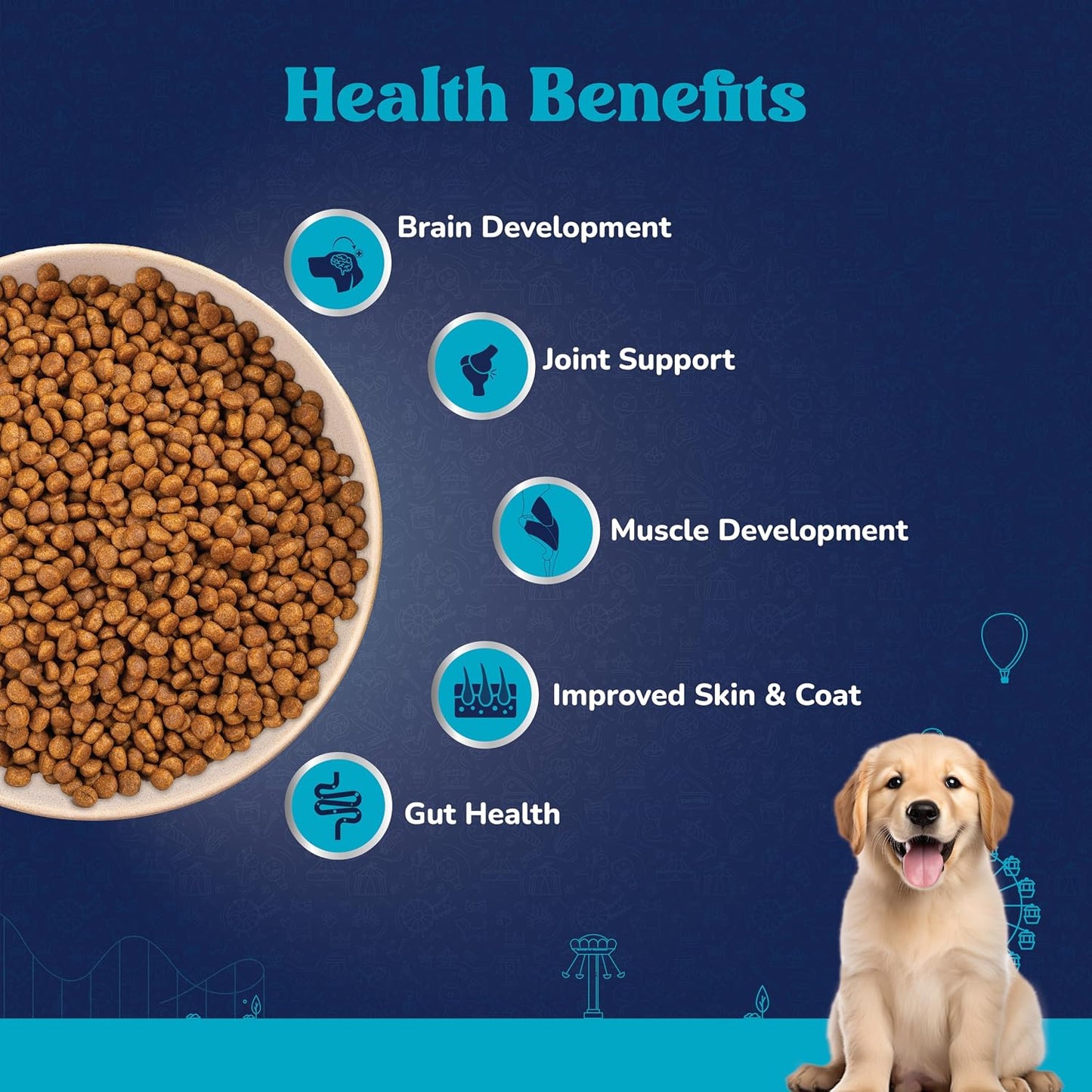 Carniwel Fresh Lamb Puppy Dry Dog Food 1 Kg | Natural Ingredients for Healthy Skin & Coat | Highly Palatable | Supports Brain & Muscle Development | Tailored, Premium Nutrition for Large Dogs