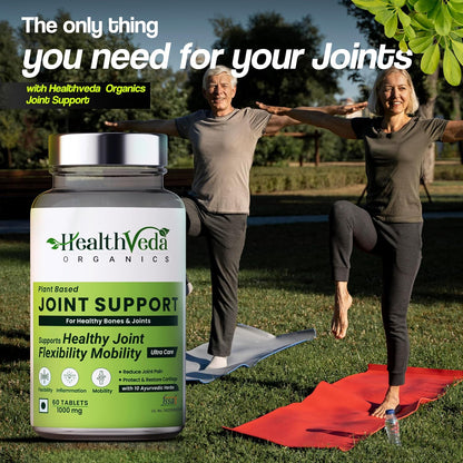 Zephivo HEALTH VEDA ORGANICS PRIVATE LIMITED Plant Based Joint Support 1000 Mg With Moringa Leaves Powder, Boswellia Serrata Powder | 60 Veg Tablets | Supports Healthy Joints & Bones