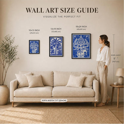 Traditional Indian Wall Art — Set of 2 (ART 22, 13x19 INCHES)