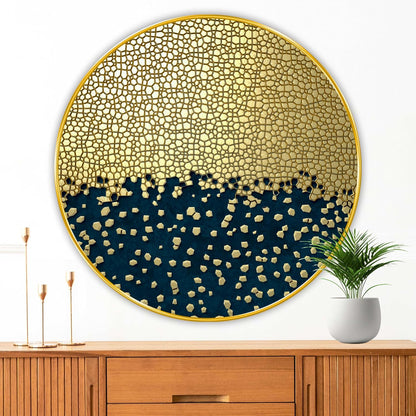 Abstract modern art Premium Sparkle lamination Golden Slim Frame 50.8 cm x 50.8 cm Large Size, For Home/Office/Hotel painting GRL113