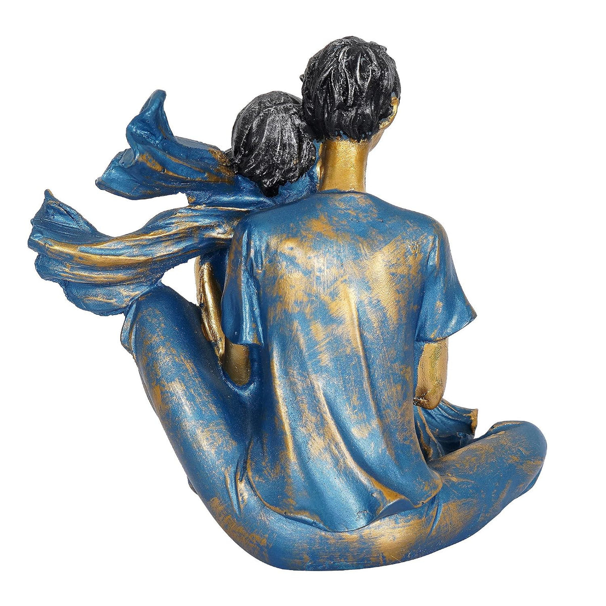 Presents New Romantic Couple Showpiece (Blue), Resin, 10 cm, 7 cm