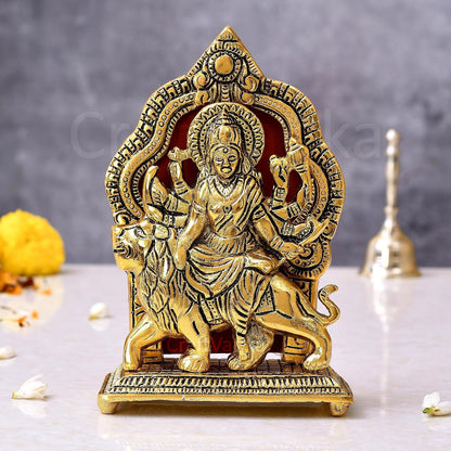 Maa Durga Idol sherawali MATA Murti Goddess for Pooja Room, Home, Office Temple Mandir Decor Showpiece, Gift Items