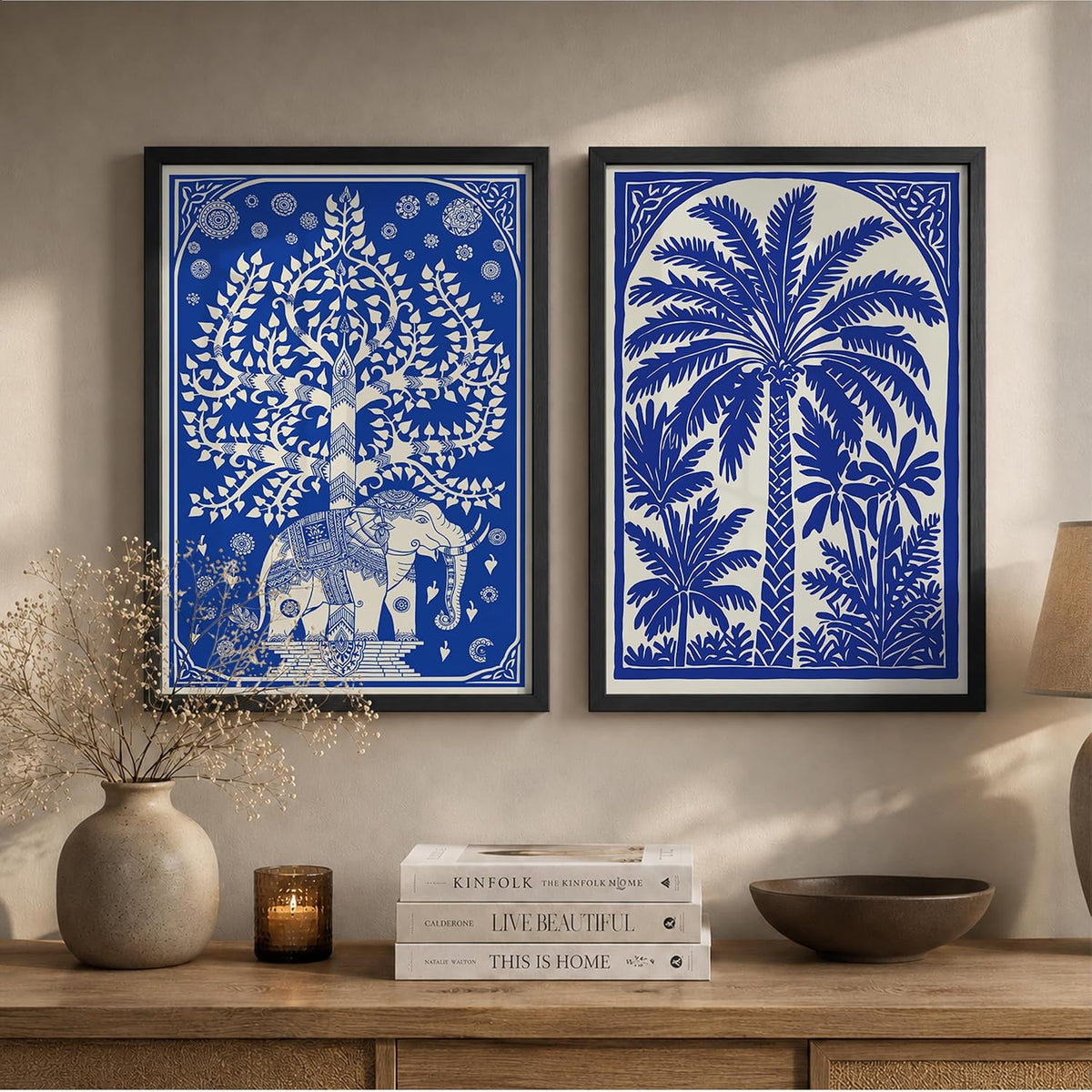 Traditional Indian Wall Art — Set of 2 (ART 22, 13x19 INCHES)