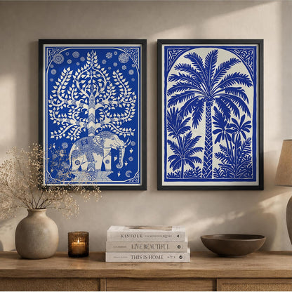 Traditional Indian Wall Art — Set of 2 (ART 22, 13x19 INCHES)