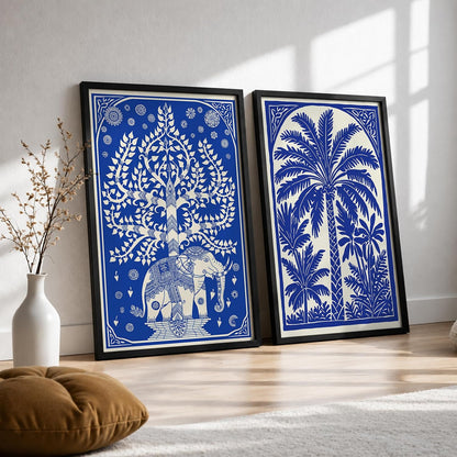 Traditional Indian Wall Art — Set of 2 (ART 22, 13x19 INCHES)