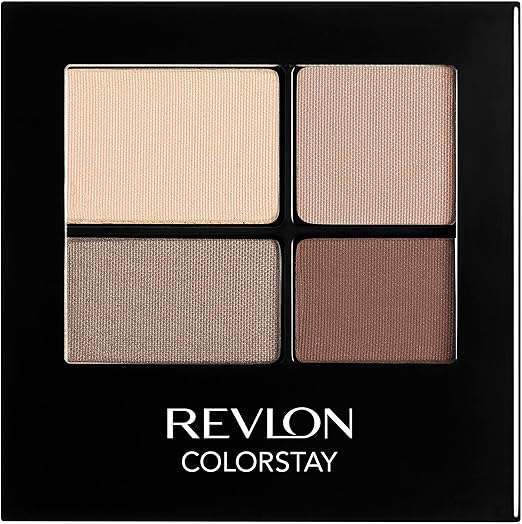 Revlon ColorStay Day to Night Eyeshadow Quad, Longwear Shadow Palette with Transitional Shades and Buttery Soft Feel, Crease & Smudge Proof, 500 Addictive, 0.16 oz