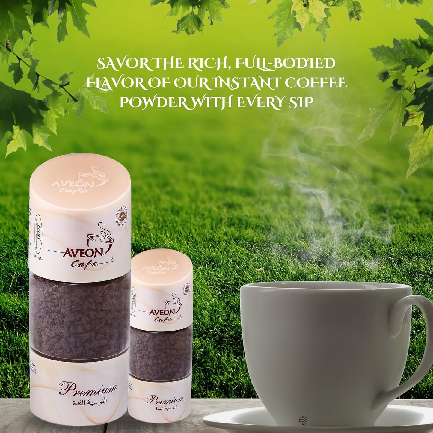 Aveon Cafe Premium Instant Coffee - 100g Jar | Finely Agglomerated Coffee Blend | Rich Aroma & Smooth Flavor | Crafted with 100% Arabica & Robusta | Instant Coffee Perfection