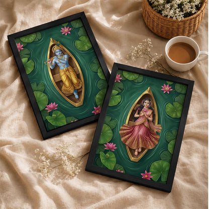 Traditional Indian Wall Art — Set of 2 (ART 21, 13x19 INCHES)