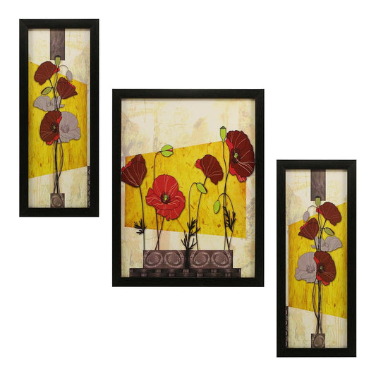 3 PC Set of Floral Paintings (1062)