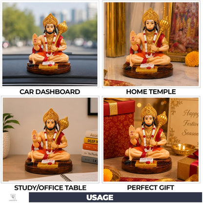 UNOVATE Hanuman Idol for Car Dashboard | Hanuman Murti | Home, Office Desk