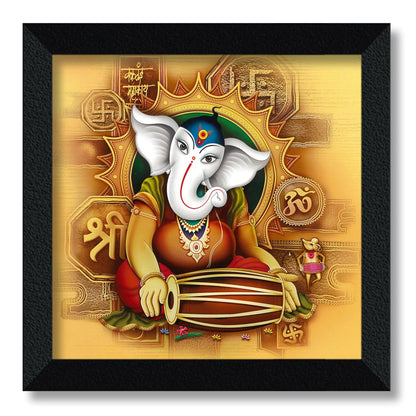 Ganesha modern art premium wall painting for home decoration 9.5 inch x 9.5 inch MOQ-SD1A