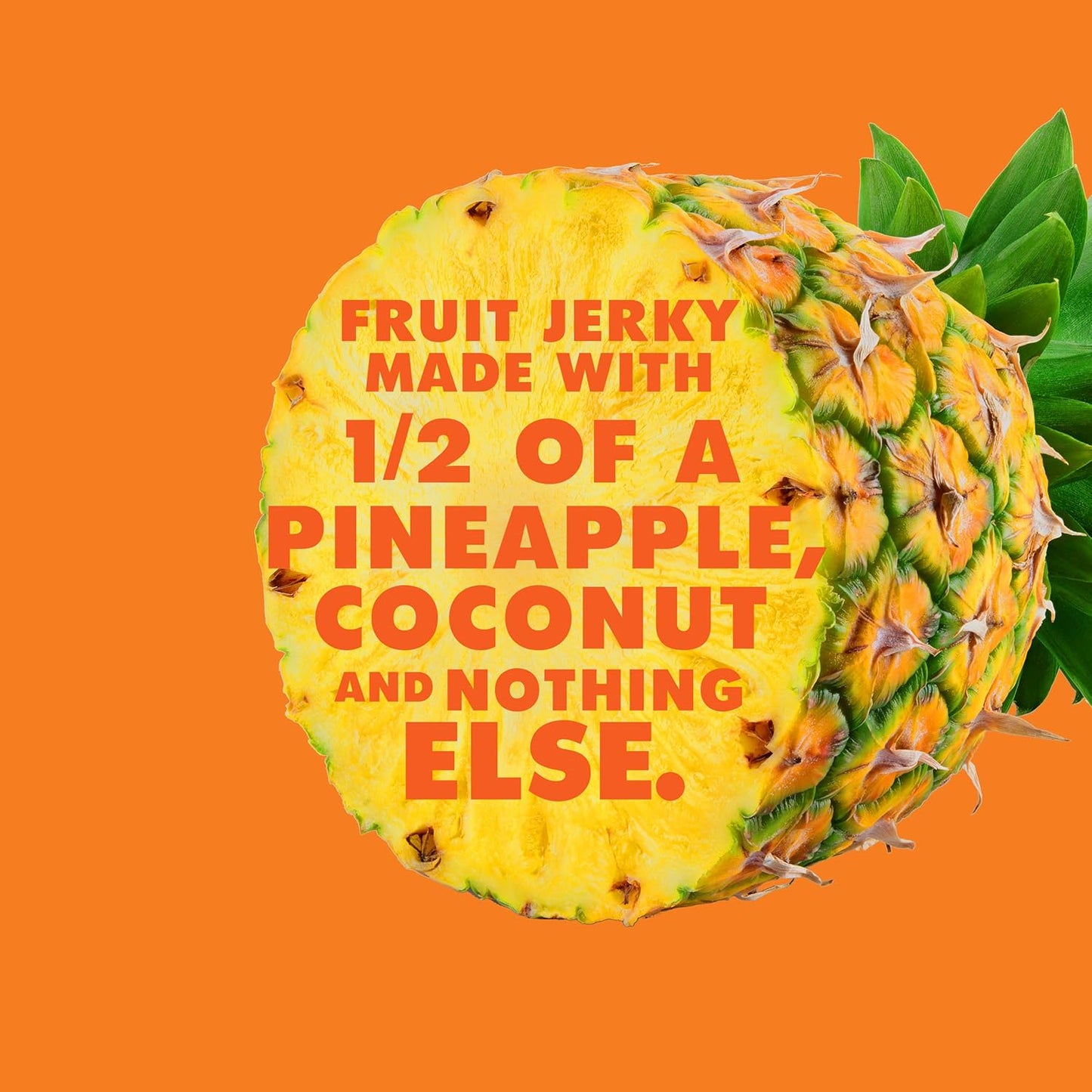 SOLELY Organic Pineapple with Coconut Fruit Jerky, 0.8 Ounce | Two Ingredients | Vegan | Non-GMO | Gluten-Free | No Sugar Addedâ€¦