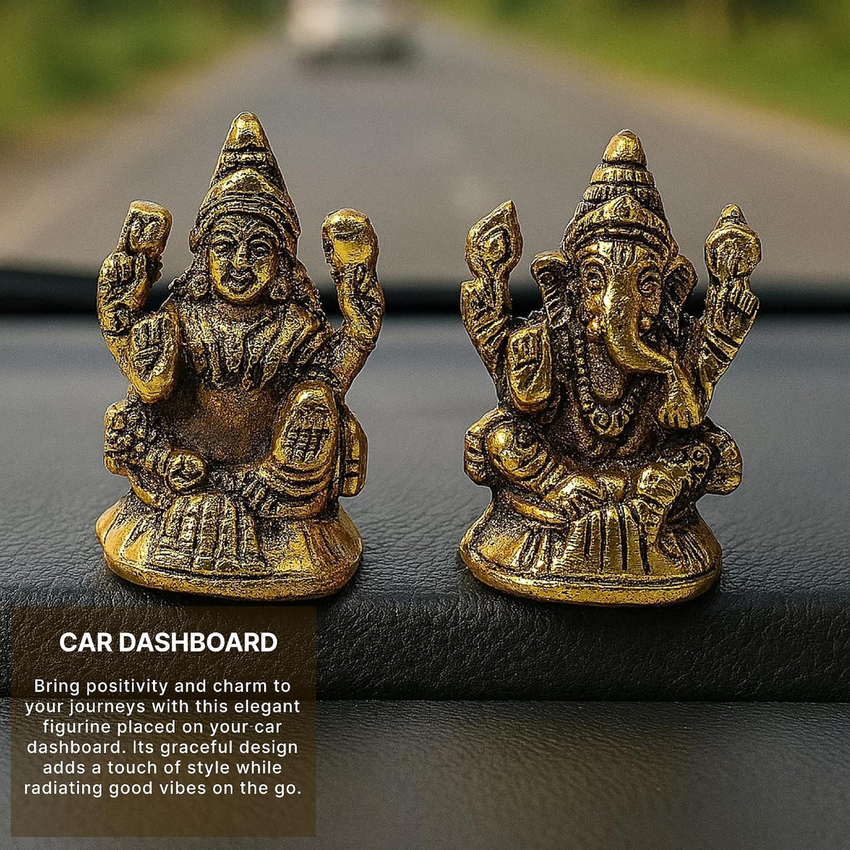 Laxmi Ganesh Figurine | Decorative God Idol for Home | Pooja Idol & God Murti | Diwali Decoration & Gift Article (L7 x W7 x H10 cm)
