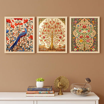 Rousrie Madhubani Wall Art Painting | Framed Wall Paintings For Home Décor | Wall Decoration Painting | Frames For Home Décor Office Frame Living Room (Design 2)