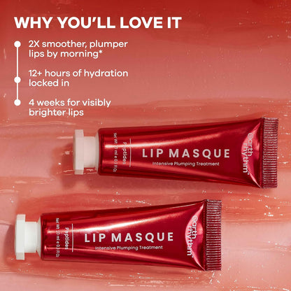 Earth Rhythm Peptide Lip Masque – 2X Smoother, 12+ hours Hydrated Lips, No Parabens, No Silicones, Vegan