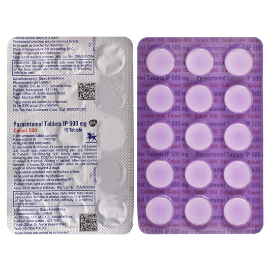 Calpol 500 - Strip of 15 Tablets