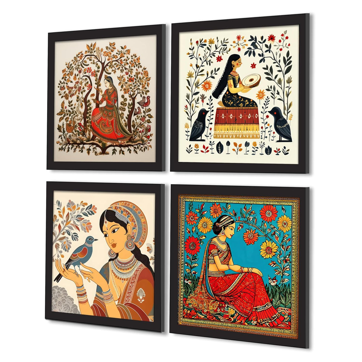 Framed Art Painting For Home, Living Room, Hall | Traditional Paintings With Frame For Home Decor (Rajasthani D2)